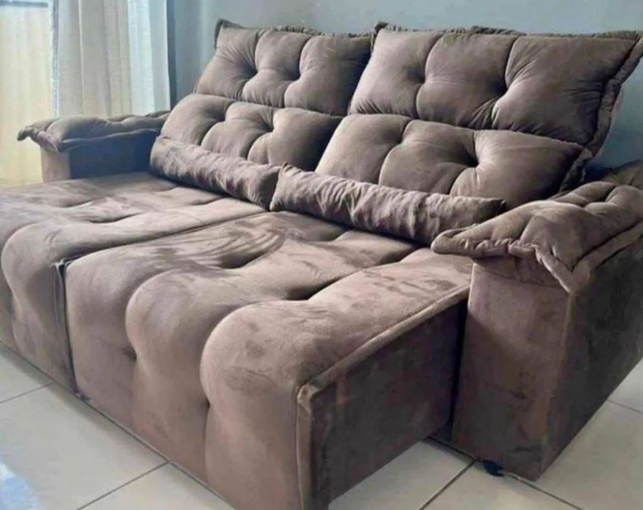 PROMOÇÃO estofados retrátil e reclinável 2,10m - Foto 3