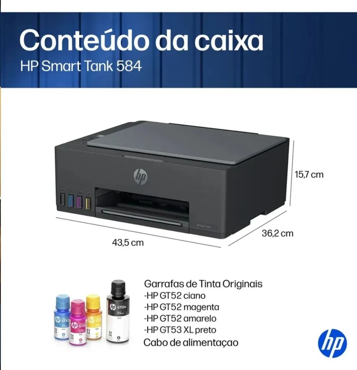 Vendo Impressora HP Smart Tank 584 - Foto 5