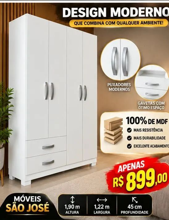 Guarda Roupa MDF 