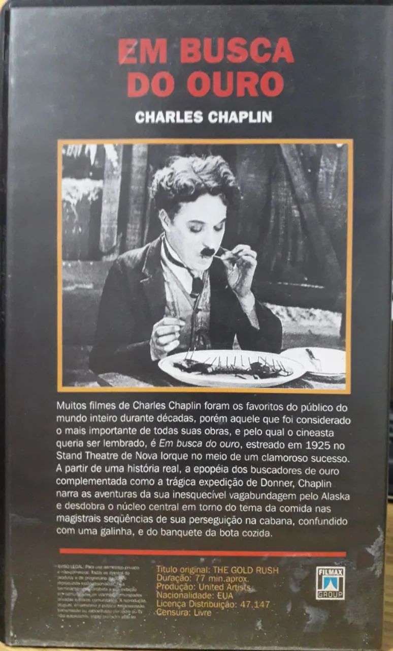 VHS Filme - Em Busca do Ouro Charles Chaplin - Foto 2