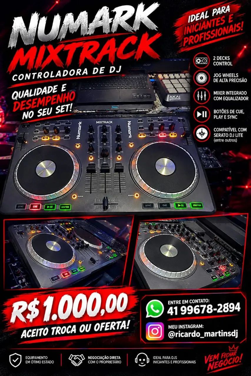 Controladora Dj Numark Mix track  - Foto 5