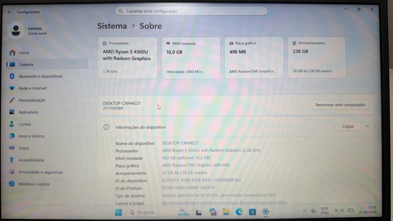 Notebook Lenovo Thinkpad E14 Geração 2 - Foto 2