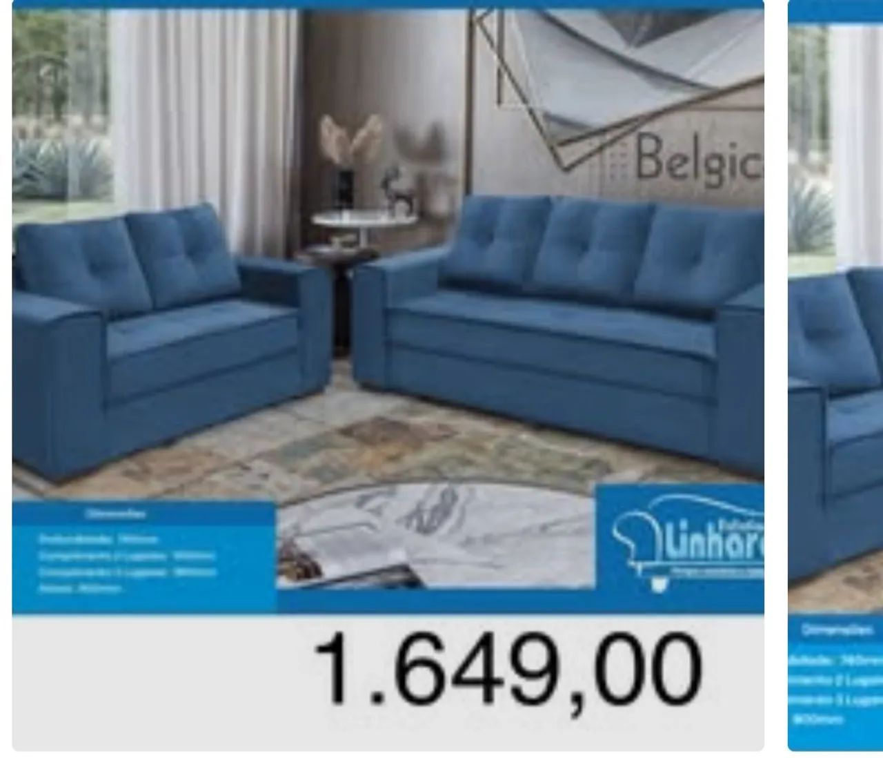 Jogo de sofá 2x3 lugares  - Foto 2