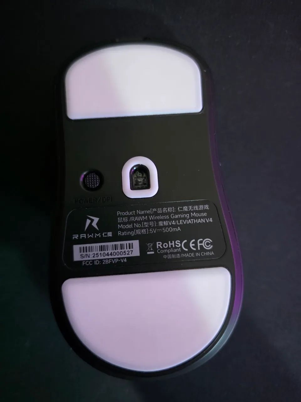 Mouse Gamer RAWM Leviathan V4 com feets Magic Ice - Foto 4