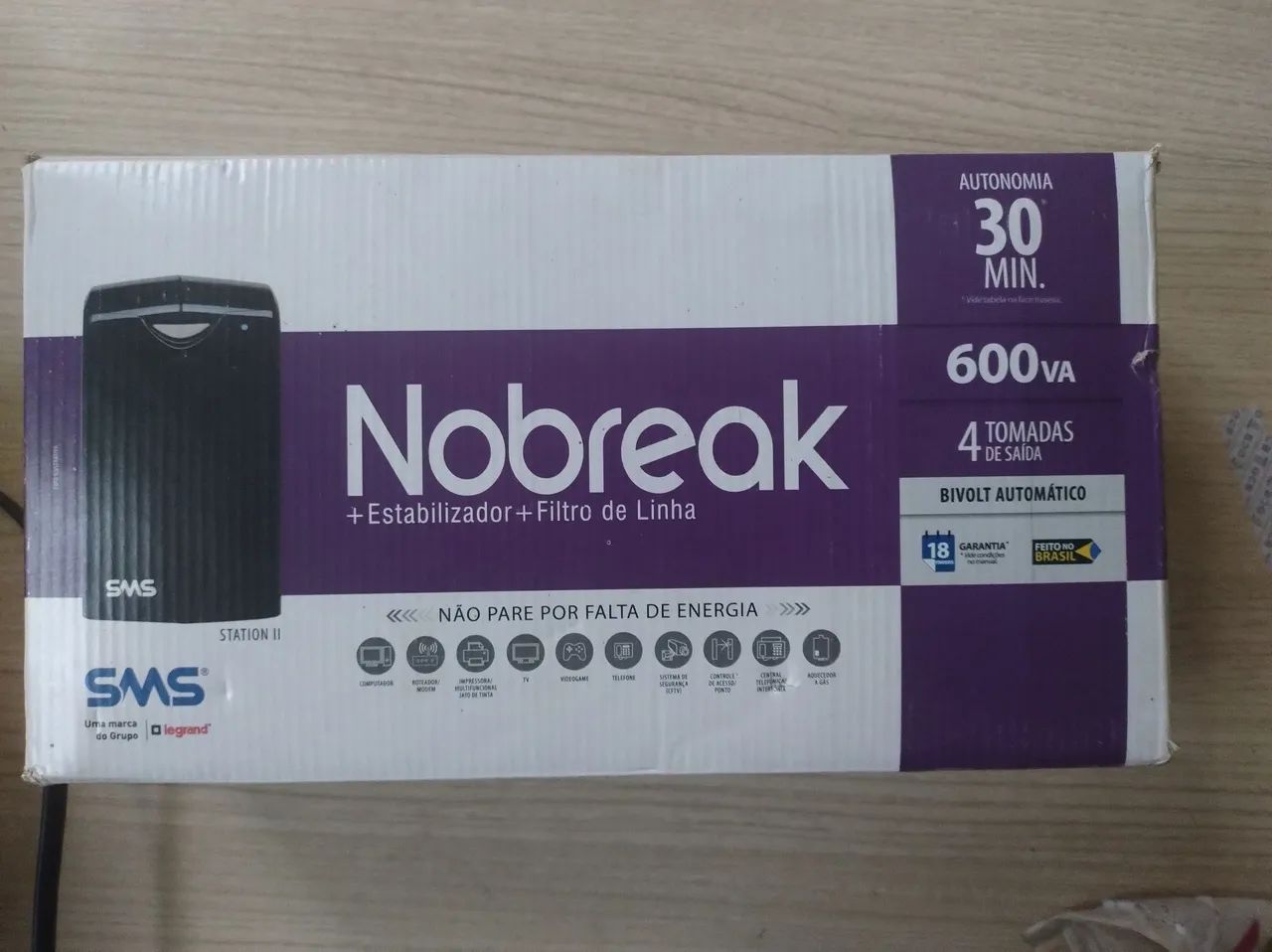 Nobreak SMS 600VA Bivolt - Funcionando Perfeitamente - Foto 5