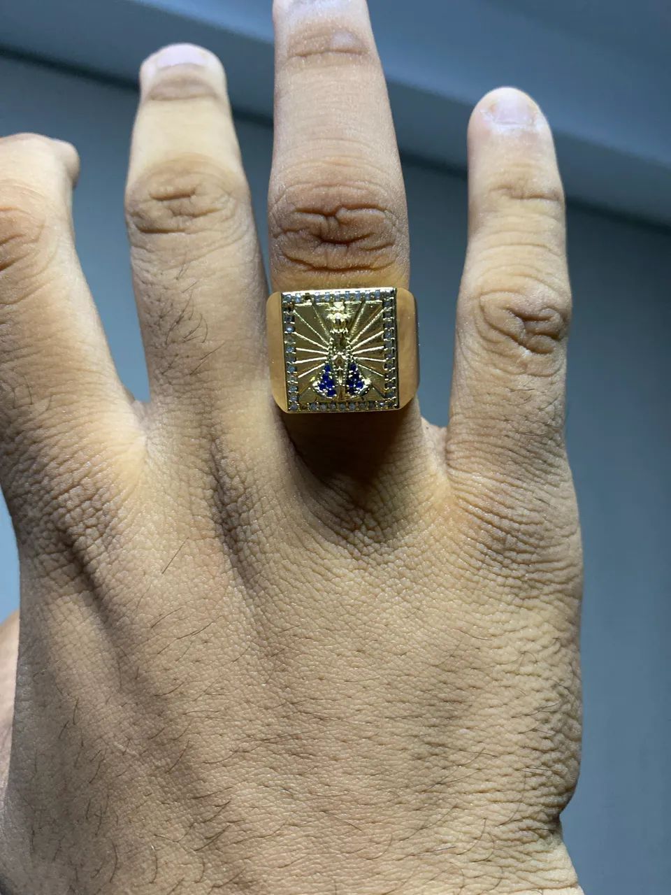 Pulseira e anel banhados a ouro 18k