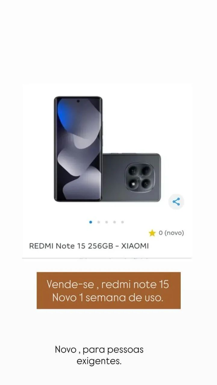 Redimi not 15 uma semana de uso