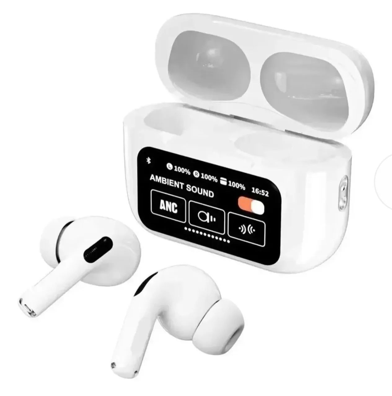 Fone Bluetooth C/ Case Tela interativa - Foto 2
