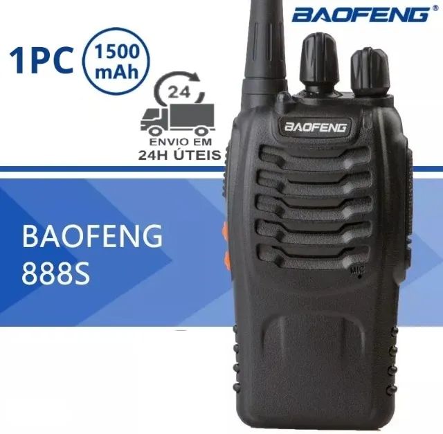 Rádio Comunicador Baofeng BF-888s 16 Canais Walkie Talkie Novo