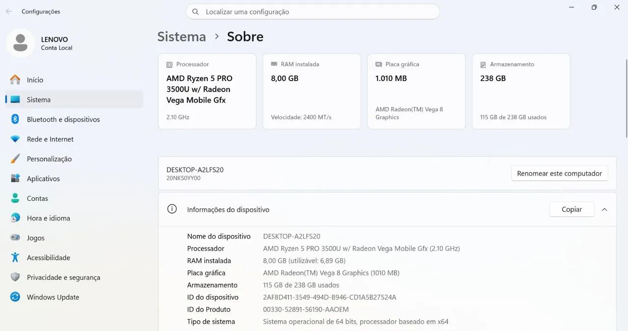 Notebook AMD Ryse 5 pro 