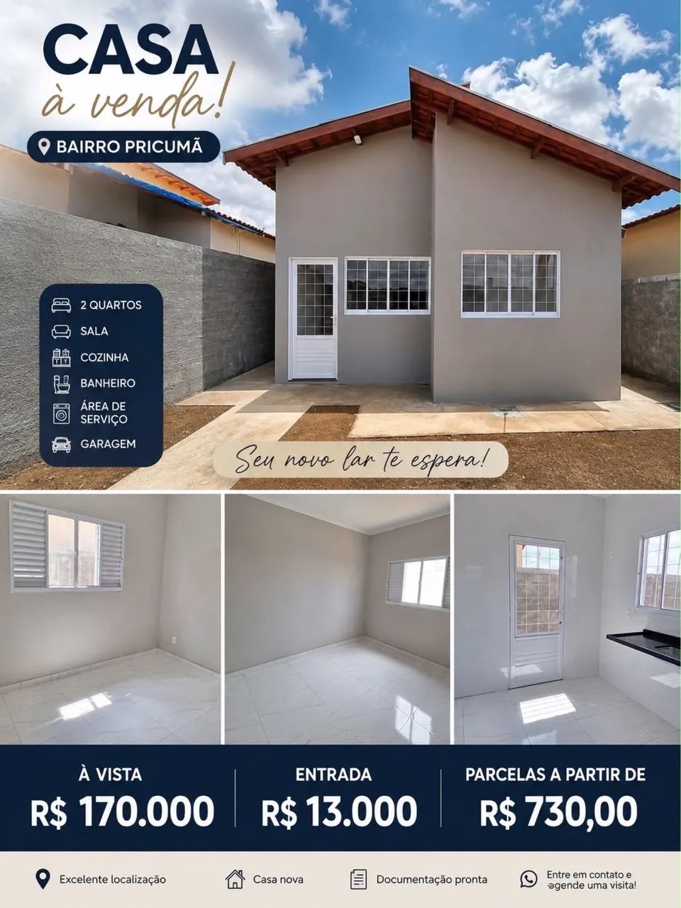 VENDE-SE CASA NO BAIRRO PRICUMÃ 
