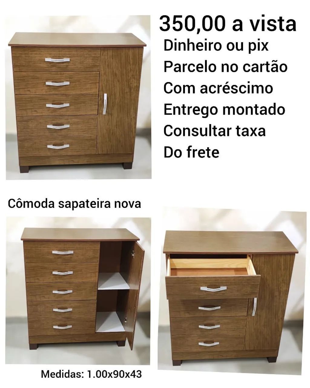 Comoda com sapateira nova 