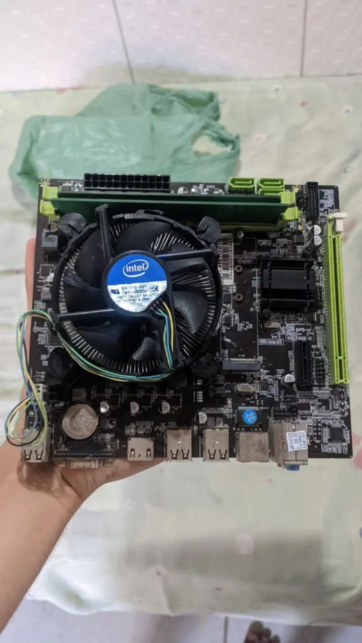 Kit Placa mãe H61 processador+memora