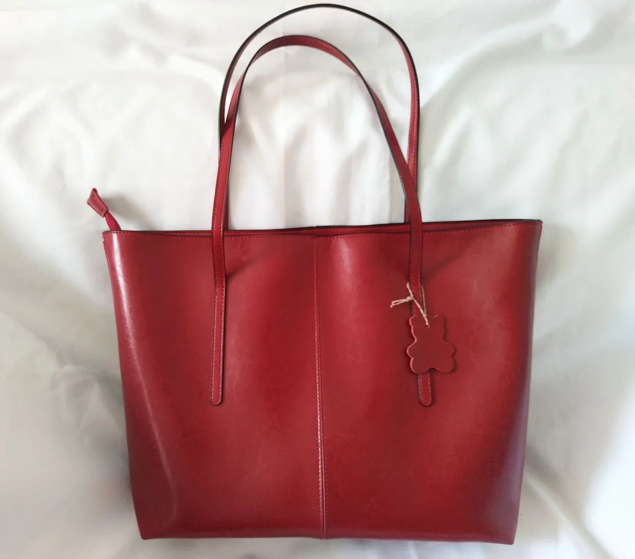 Bolsa Vermelha de Couro