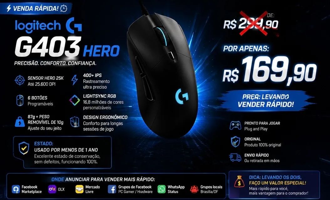 Mouse Logitech G403 HERO