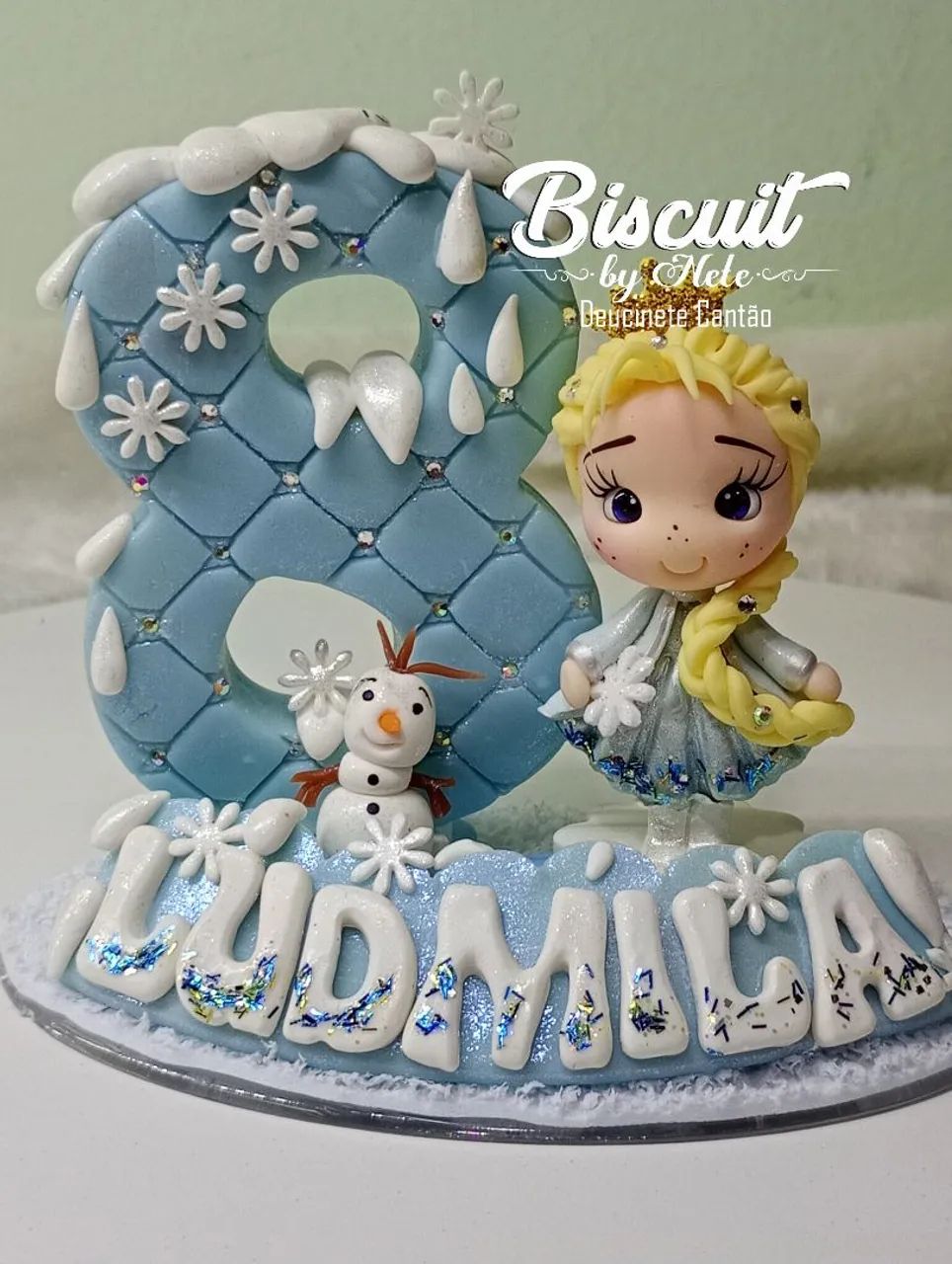 Vela Personalizada Frozen em Biscuit  - Foto 2