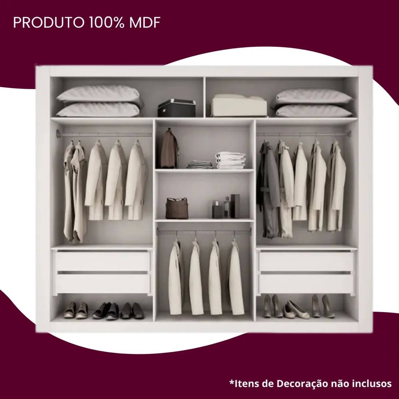 Guarda-roupa em MDF com 3 portas - Foto 2
