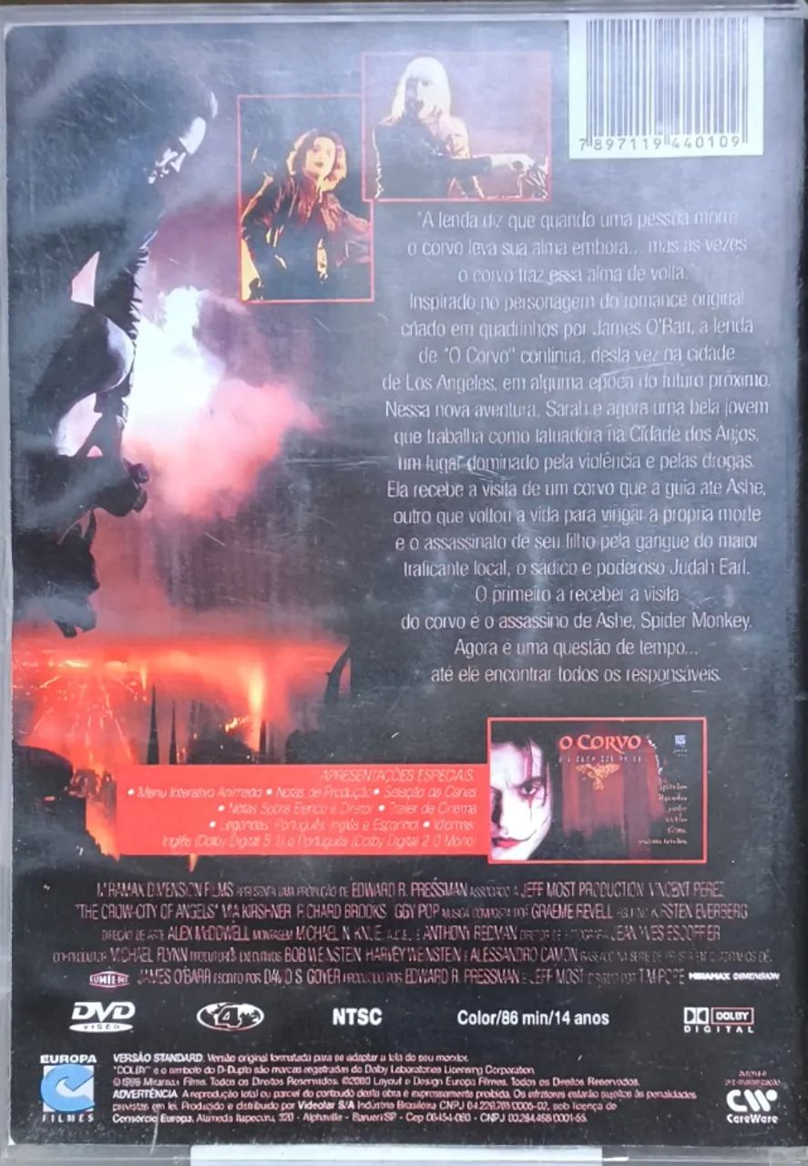 O Corvo A Cidade dos Anjos DVD - Foto 2