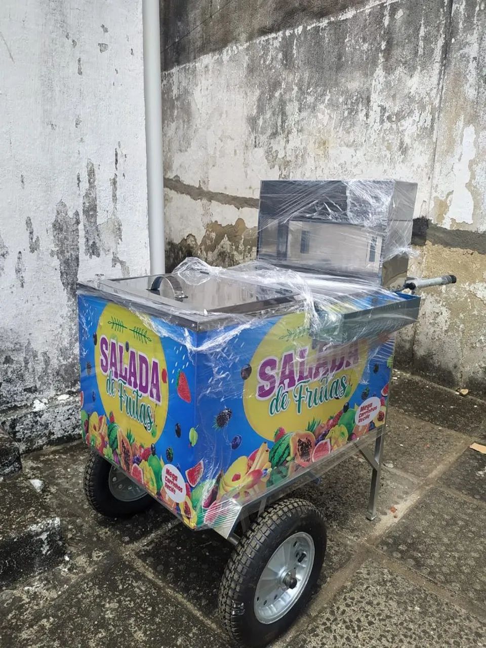 Carrinho de salada de frutas inox com caixa térmica individual e dupla em até 10x  - Foto 3