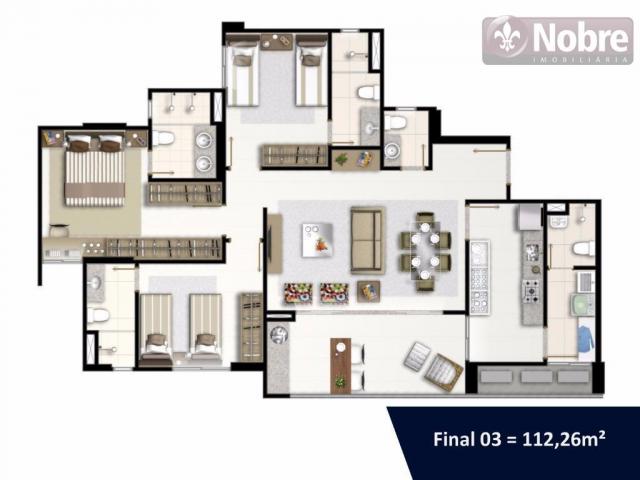 Apartamento com 3 dormitórios à venda, 113 m² por r$ 652.300 - plano diretor sul - palmas/ - Foto 16