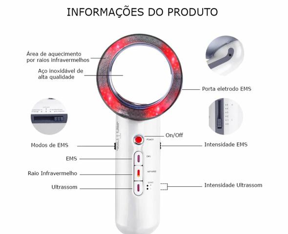 Aparelho Portátil Fisioterapia Ultrassom Tens Infravermelho