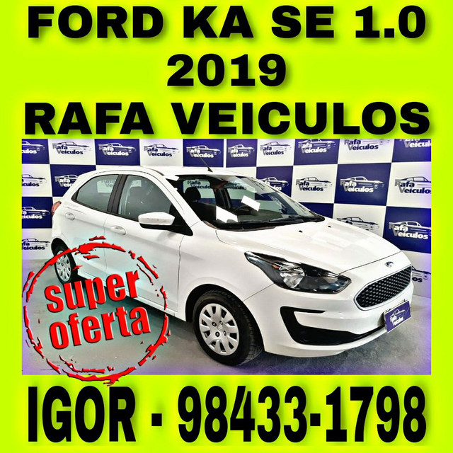 FORD KA 1.0 2019 MIL DE ENTRADA NA RAFA VEICULOS QQ^@