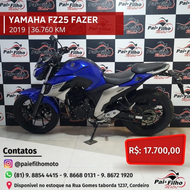 YAMAHA FAZER 250 ANO 2019 FINANCIAMOS EM ATE 48X