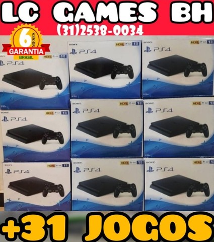 PlayStation 4 Slim 1TB/500GB +31 JOGOs +06 Meses Garantia +Brindes ((( L0JA FÍSICA )))