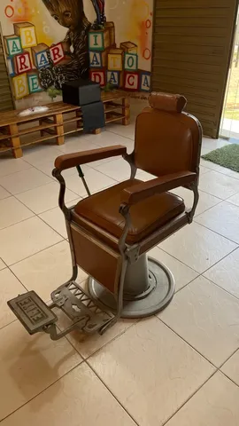 Cadeira de Barbeiro Infantil, Produto Vintage e Retro Hidráulica Nunca  Usado 58683874
