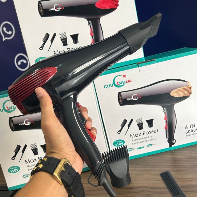 Secador De Cabelo Profissional Iônico 4 Em 1 Turbo 6000w