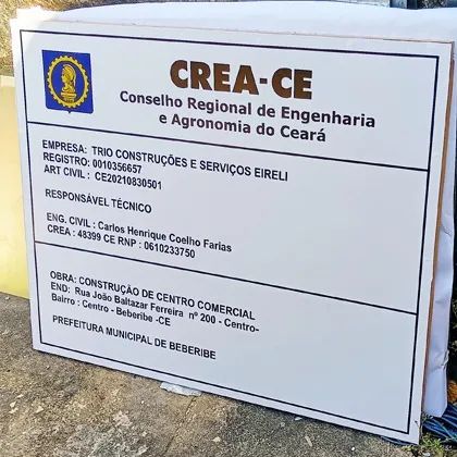 Placa do Crea