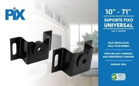 suporte fixo universal compacto 10" - 85"   PIX - Foto 2