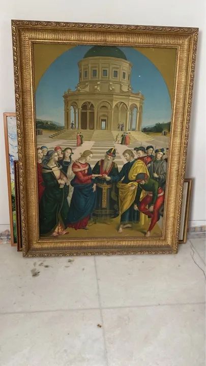 Quadro de Arte com Moldura Dourada - Foto 2