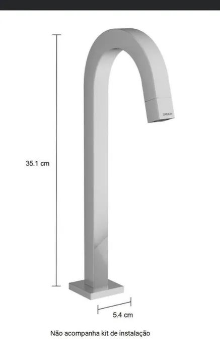 Torneira de Mesa Deca Bica Alta Cromado - Foto 2