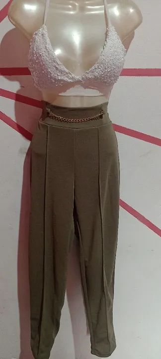 Calça corrente crepe G - Foto 2