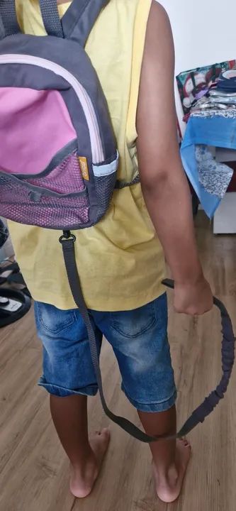 Mochila Infantil Bebê - com guia - Foto 4