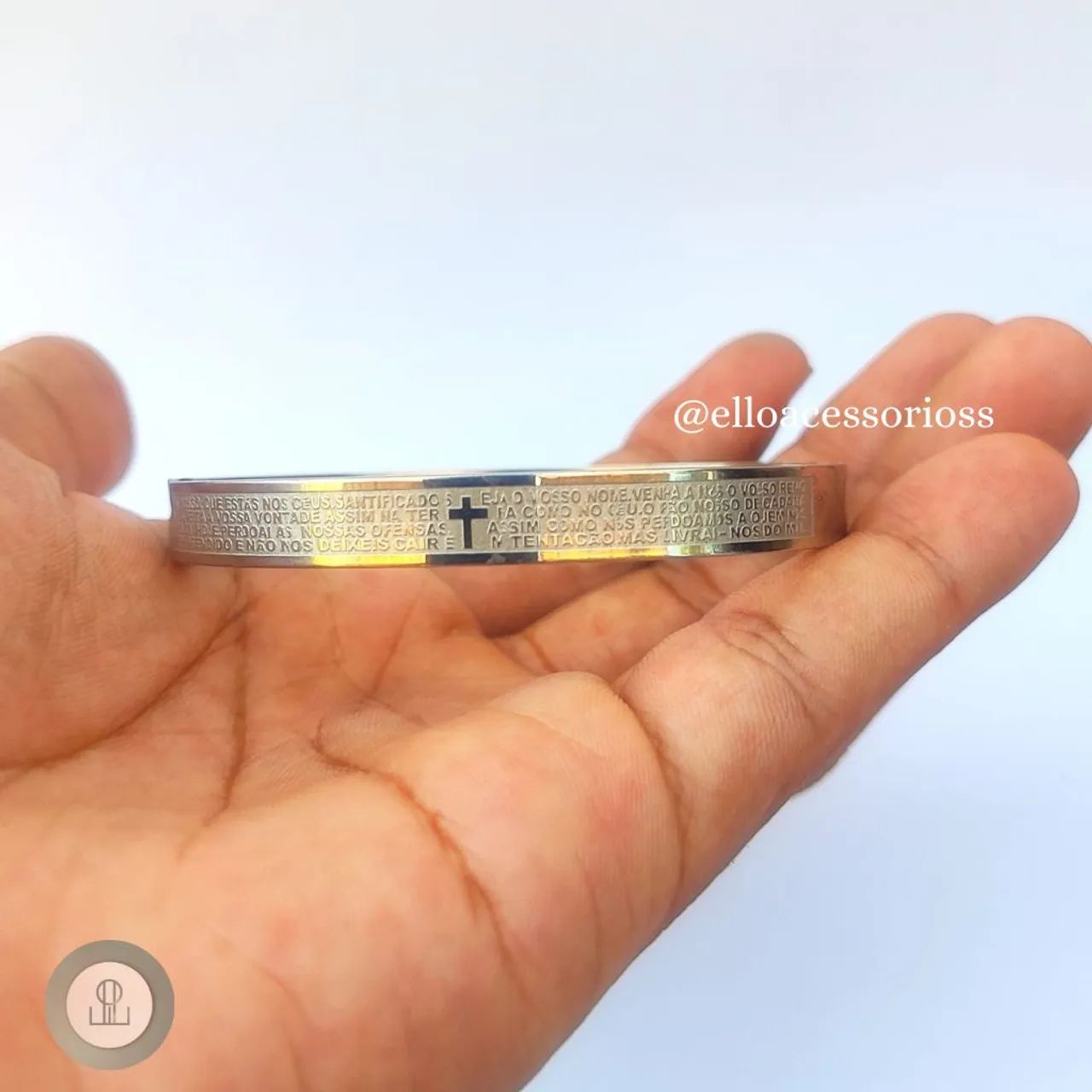 Bracelete Masculino Oração Pai nosso 