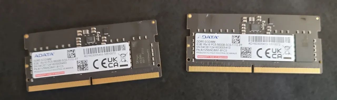 DDR5 16GB - (2 x 8GB) - Notebook