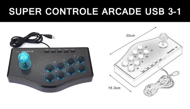 Novo Super Controle Arcade USB 3-1 PC+PS3+Android