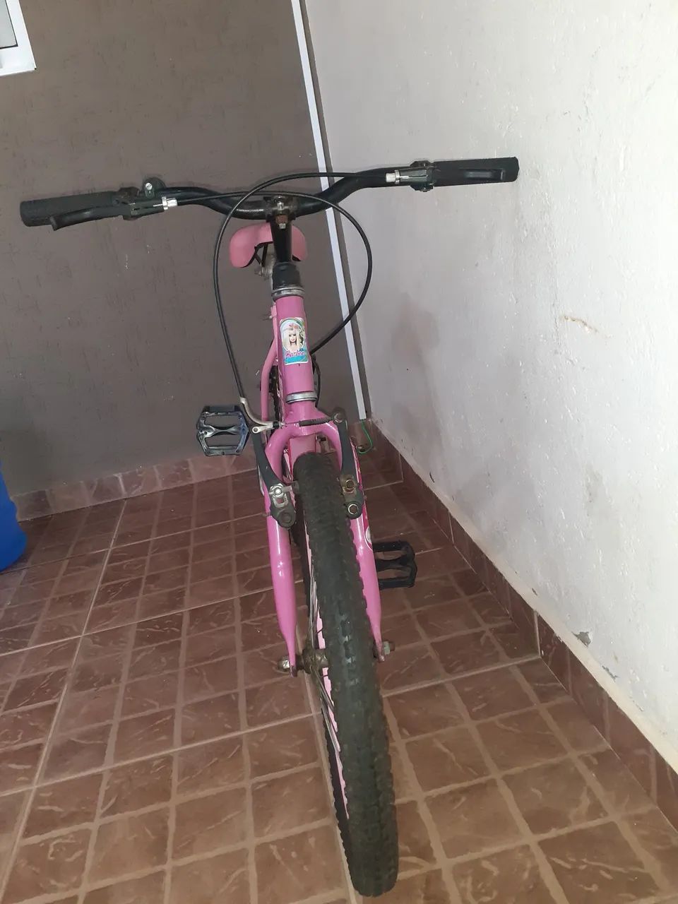Bicicleta Infantil Princesa Rosa Aro 20 - Foto 4