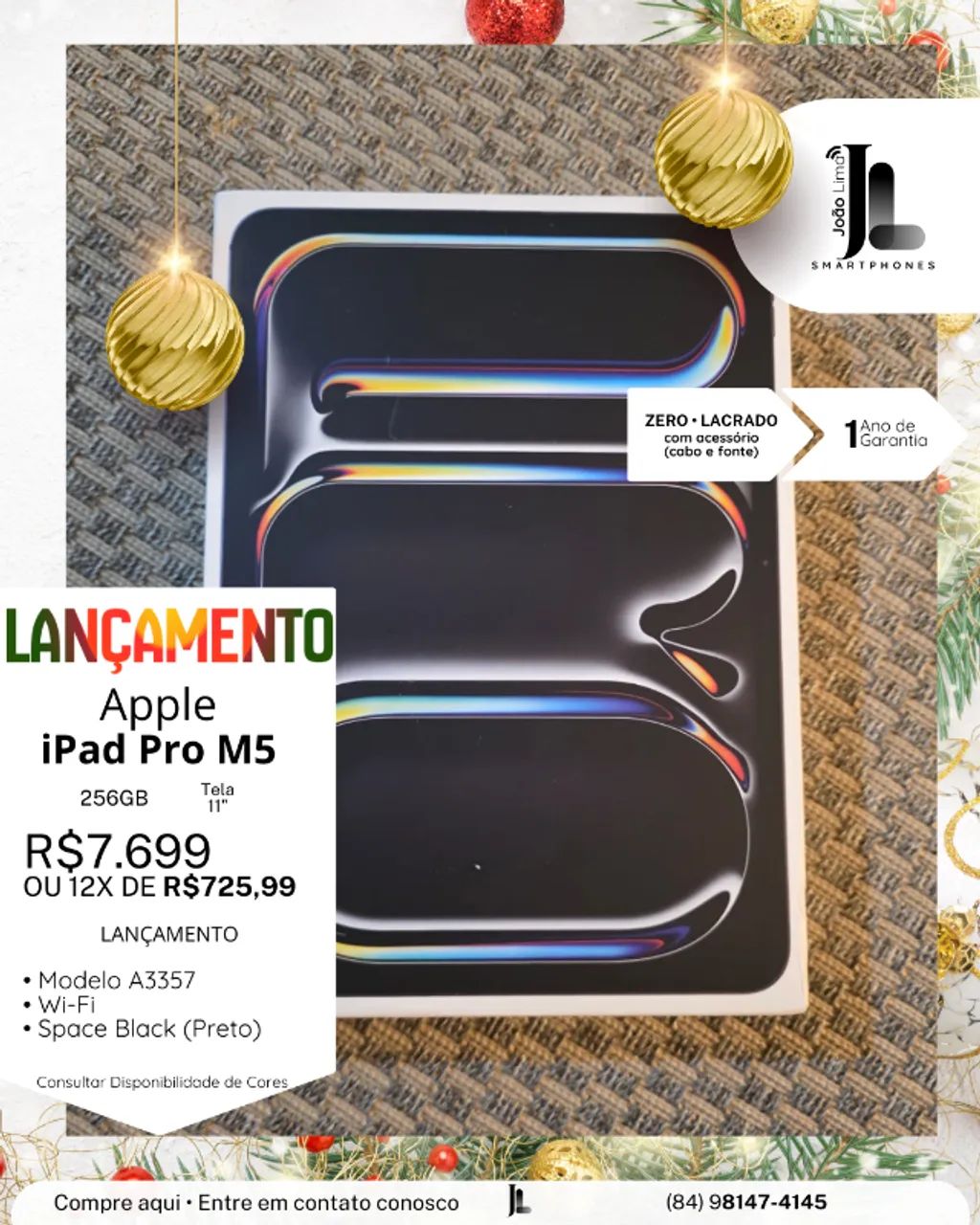 IPAD PRO M5, 256GB, TELA 11?, LACRADO, EXCLUSIVO! - Tablets e E