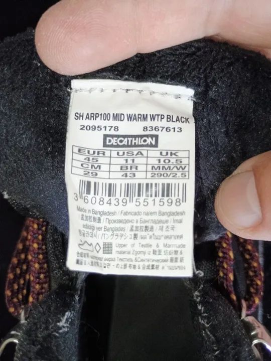 43 - Bota Masculina de Trilha Impermeável na Neve SH100 Ultra-Warm Quechua - Foto 6