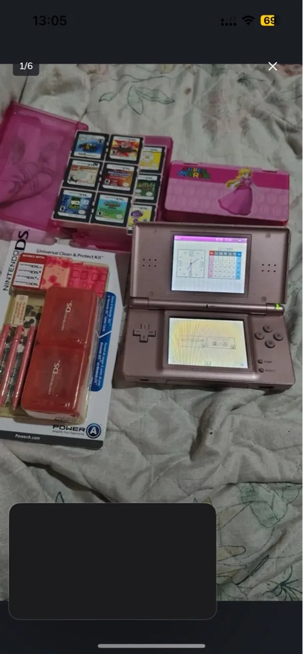 Nitendo ds lite com 12 jogos originais
