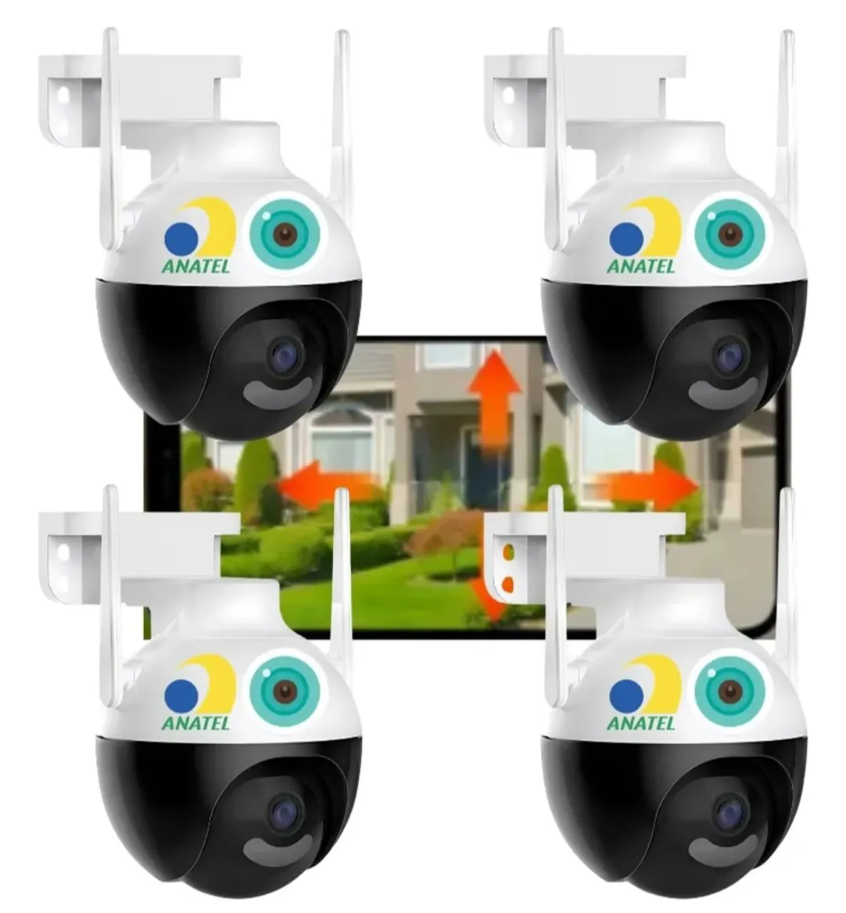 5 Câmeras de Segurança para Área Externa  4mp 4k Wi-fi 