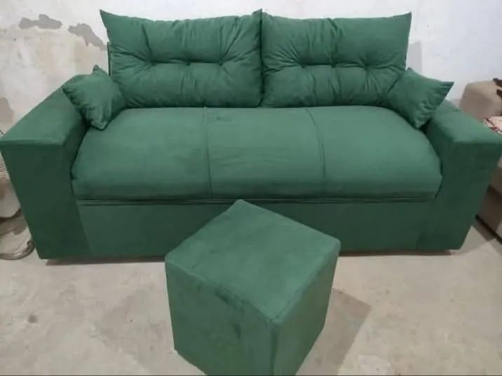 Sofa 3 lugares + 1 puff de fábrica  - Foto 3