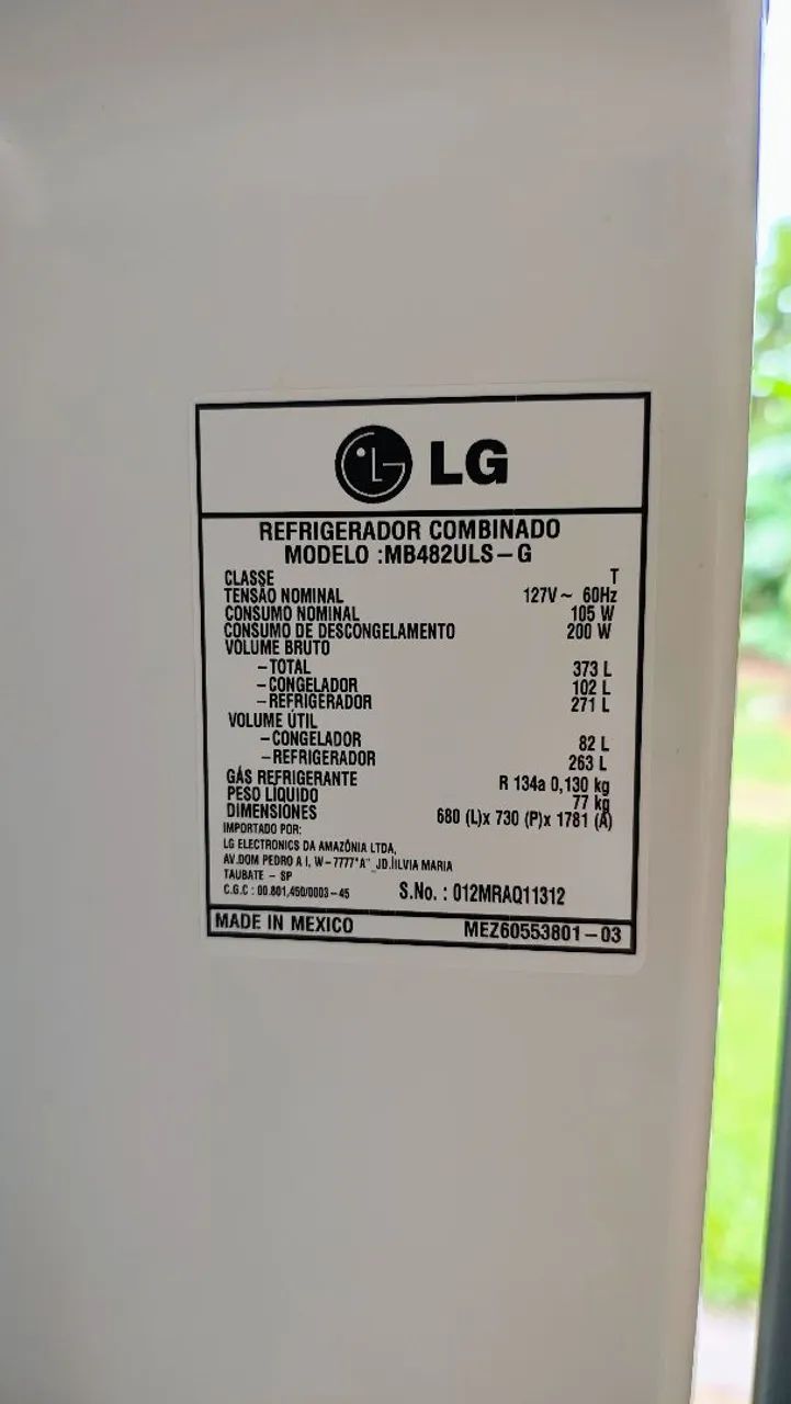 Geladeira LG cinza, duas portas.  - Foto 6