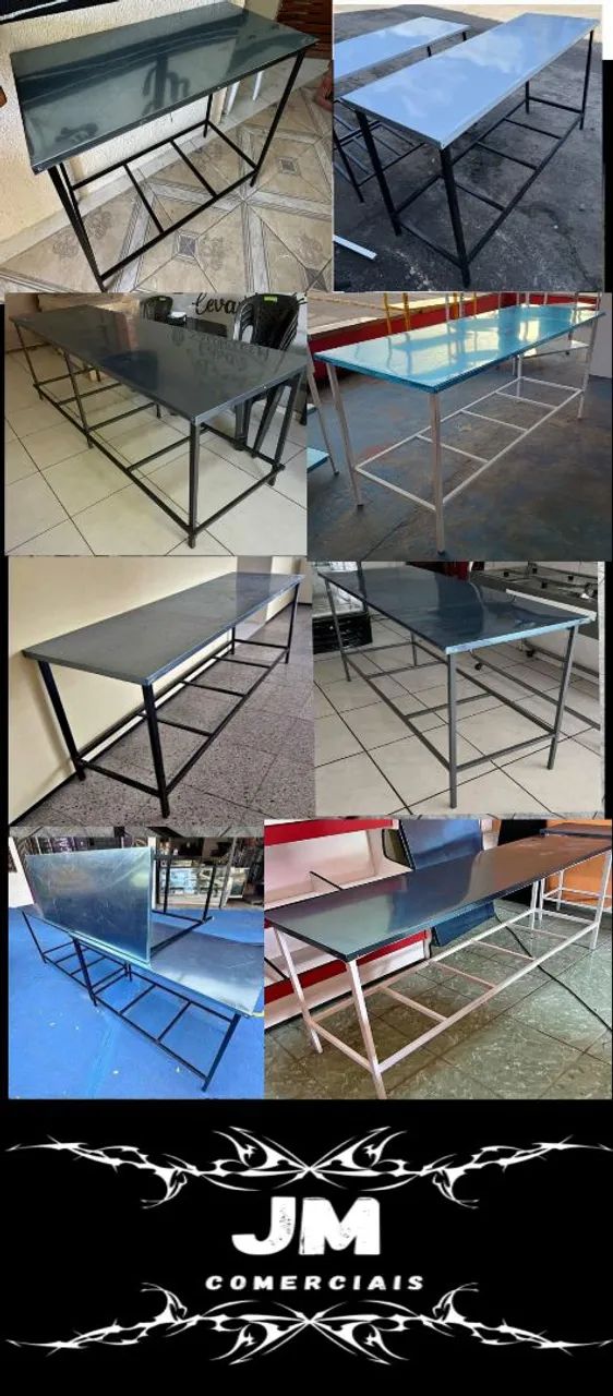 Mesa de aço com estrutura reforçada inox pronta entrega  - Foto 3