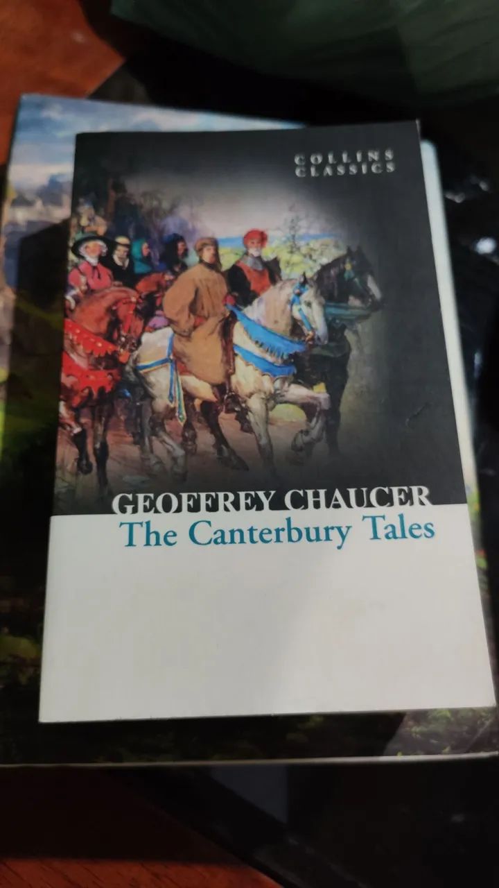 Livro inglês The Canterbury Tales de Geoffrey Chaucer (Collins Classic)