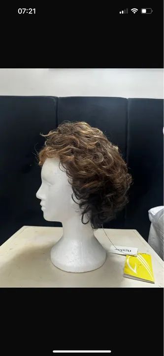 Peruca feminina castanho claro - Foto 5