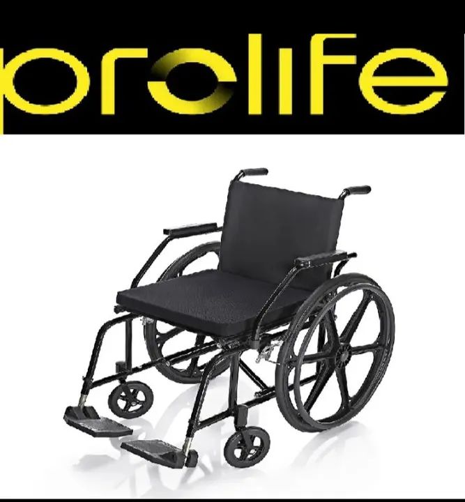 CADEIRA DE RODAS PRÁTICA COM PNEU MACIÇO - PROLIFE , nova na embalagem - Foto 4